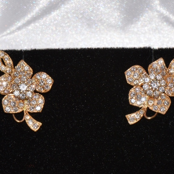 CERTIFIED NATURAL SOLID 18K GOLD 21.5CTS DIAMOND SOUTH SEA PEARL 3-IN-1 EARRINGS - Picture 4 of 14